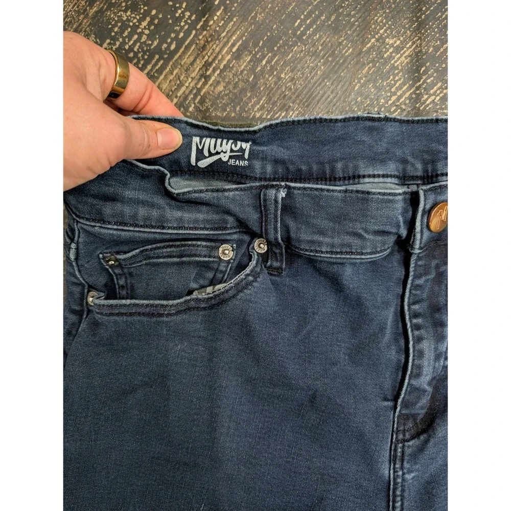 Mugsy Men's PMT Clutch Jeans Dark Wash Indigo Stretch Denim Slim Tapered- 36/34